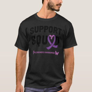 Camiseta La conciencia de Alzheimer sobre la cinta morada d