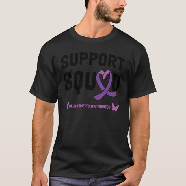 Camiseta La conciencia de Alzheimer sobre la cinta morada d (Anverso)