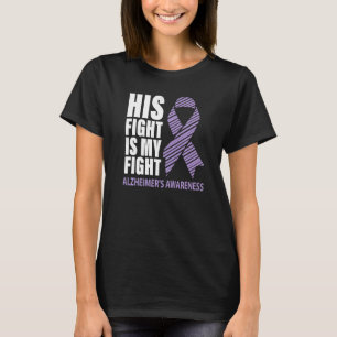 Camiseta La conciencia de Alzheimer sobre la cinta morada d