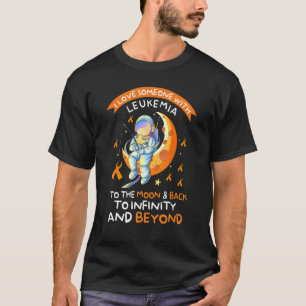 Camiseta La conciencia de la leucemia astronauta ama a algu
