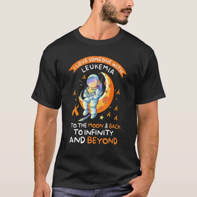 Camiseta La conciencia de la leucemia astronauta ama a algu (Anverso)