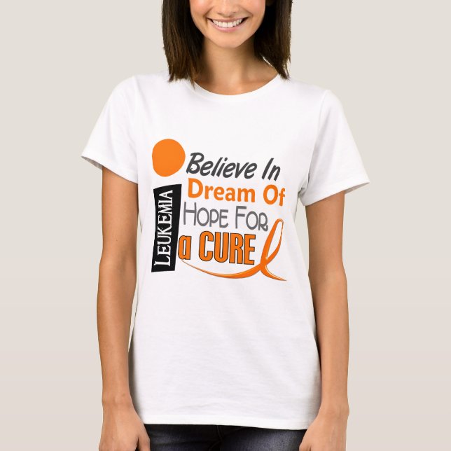 Camiseta La conciencia de la leucemia CREE ESPERANZA IDEAL (Anverso)