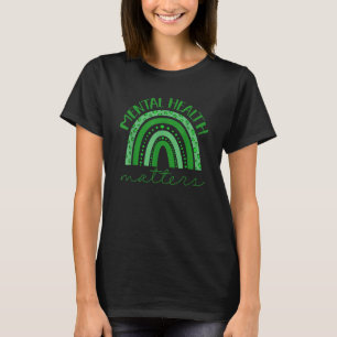 Camiseta La conciencia de la salud mental de la cinta verde