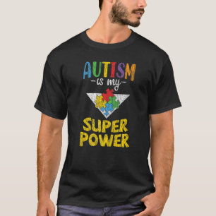 Camiseta La Conciencia Del Autismo Es Mi Superpoder Los Niñ