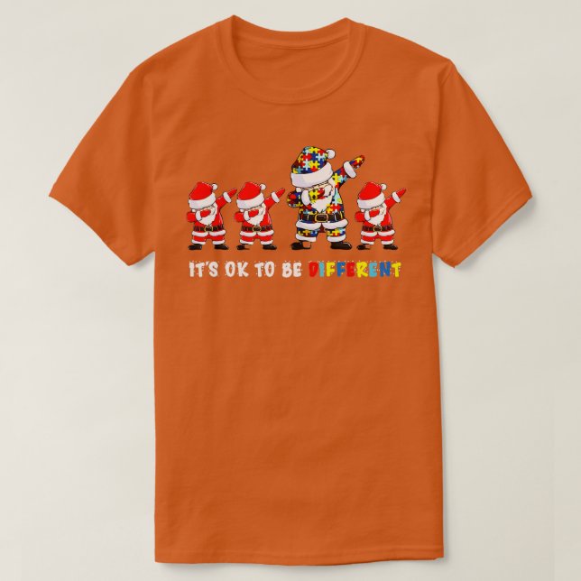 Camiseta La conciencia del autismo Navidades está bien ser  (Diseño del anverso)