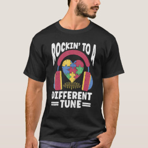 Camiseta La Conciencia Del Autismo Rockin' A Una Tune Difer