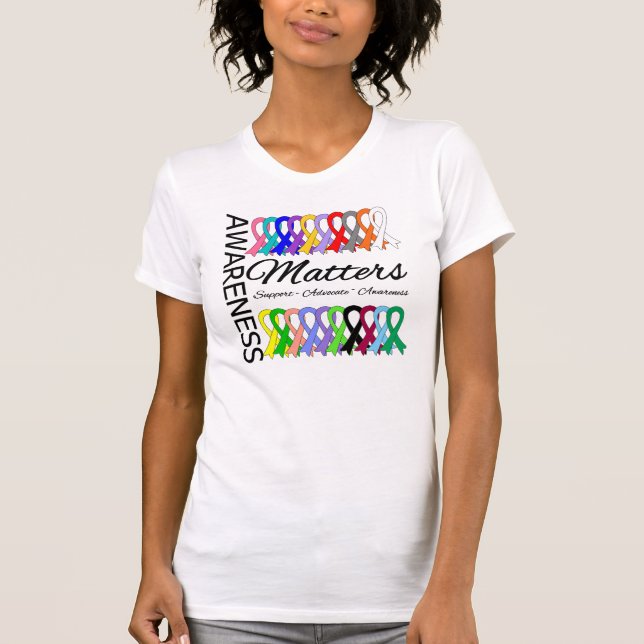 Camiseta La conciencia importa las cintas del cáncer (Anverso)
