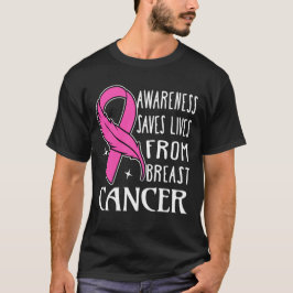 Camiseta La Conciencia Salva Vidas Del Cáncer De Mama