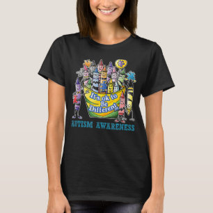 Camiseta La conciencia sobre el autismo está bien ser dife