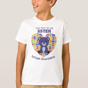 Camiseta La Conciencia Sobre El Autismo Se Viste Azul Para 