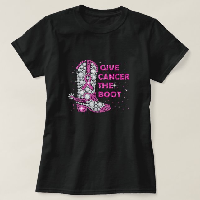 Camiseta La Conciencia Sobre El Cáncer De Mama Da Al Cáncer (Diseño del anverso)