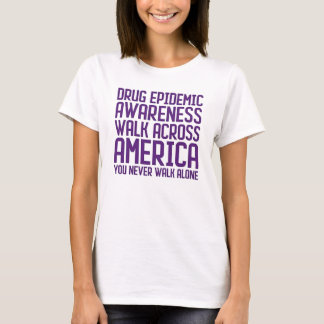 Camiseta La conciencia sobre la epidemia de drogas recorre 