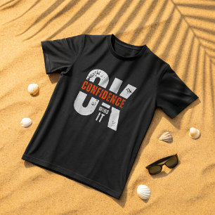 Camiseta La confianza correcta gana la tipografía motivacio