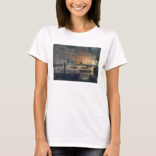 Camiseta La conflagración de Dalla en el río de Rangoon,