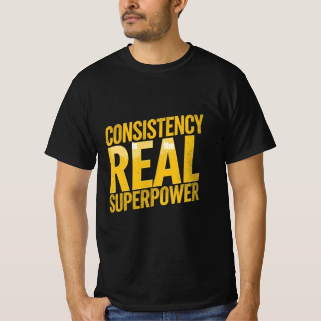 Camiseta La consistencia es el verdadero superpoder — Disci (Anverso)