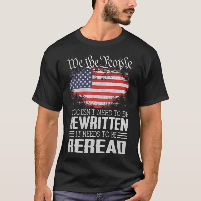 Camiseta La Constitución De La Bandera Estadounidense De Lo (Anverso)