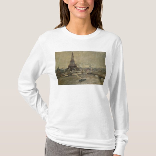 Camiseta La construcción de la torre Eiffel (Anverso)