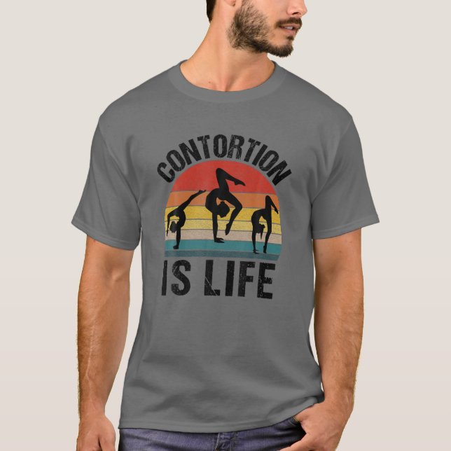 Camiseta La Contorsión Contorcionista Es La Divertida Retro (Anverso)