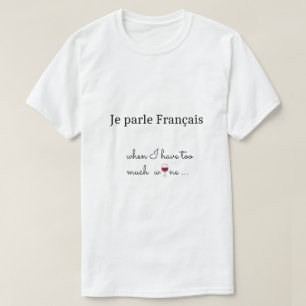 Camiseta La copa francesa de vino rojo divertido