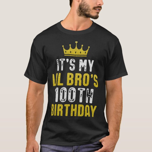 Camiseta La Corona Amarilla 100 cumpleaños para Brother Fro (Anverso)