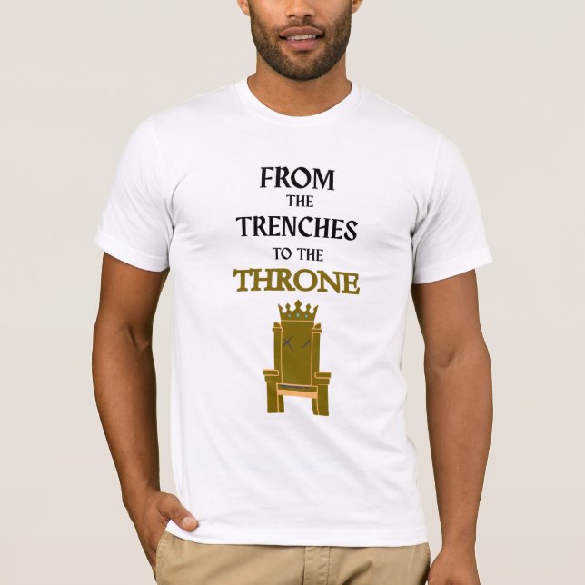 CAMISETA LA CORONA REAL BLANCO ORO HOMBRES (Anverso)