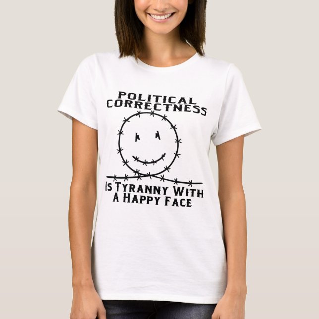 Camiseta La corrección política es tiranía con una cara (Anverso)