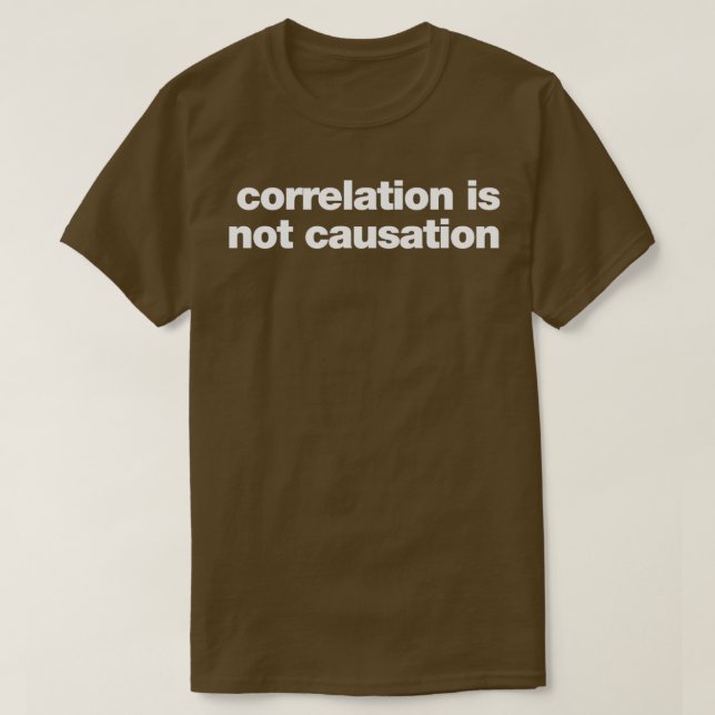 Camiseta la correlación no es causalidad (Diseño del anverso)