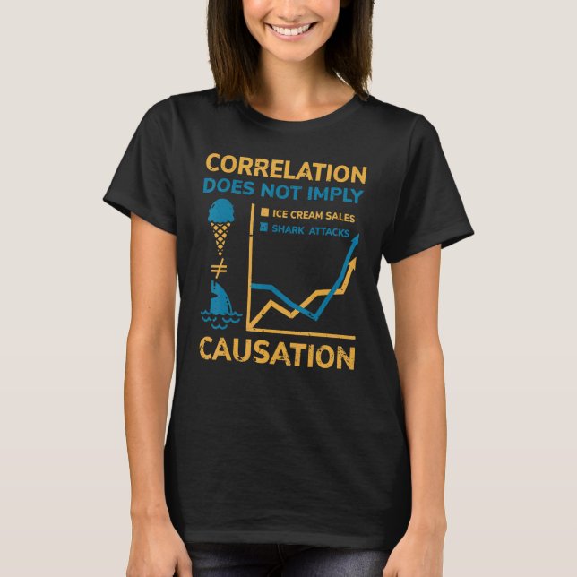 Camiseta La Correlación No Implica Causalidad (Anverso)