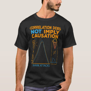 Camiseta La correlación no implica un ataque al tiburón