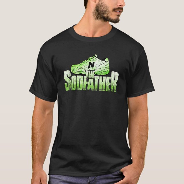 Camiseta La cortadora de césped paisajista Sodfather (Anverso)
