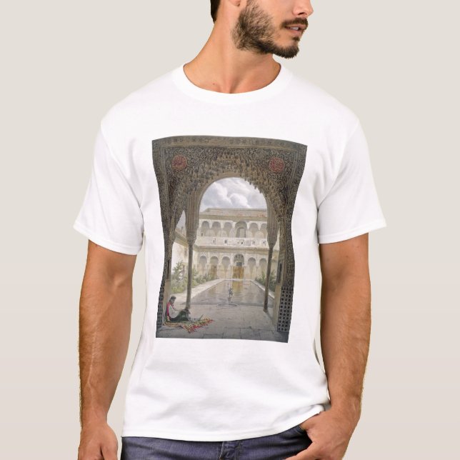 Camiseta La corte de la Alberca en Alhambra, Granada, (Anverso)