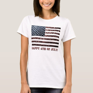 Camiseta La cosecha de la bandera de los Estados Unidos enc