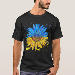 Camiseta La cosecha del girasol de la bandera de Ucrania