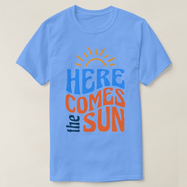 Camiseta La cosecha estética retro viene aquí el sol (Diseño del anverso)