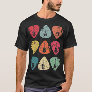 Camiseta La cosecha retro de Púa de guitarra para los guit