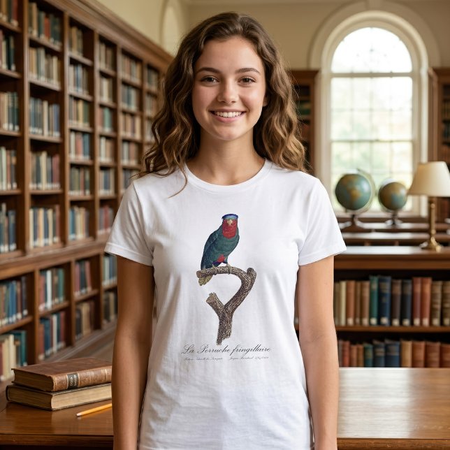 Camiseta La cotorra fringilácea (Blue-Crowned Lorikeet, Vini Australis. Girl Basic White T-Shirt)