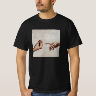 Camiseta La creación de Adam - Miguel Ángel - mano italia