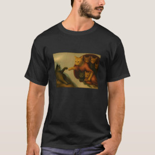 Camiseta La Creación del Gatodomio - Parodia de Obra Maestr