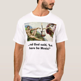 Camiseta ¡la creación,… y dios dijeron, "deje allí sea