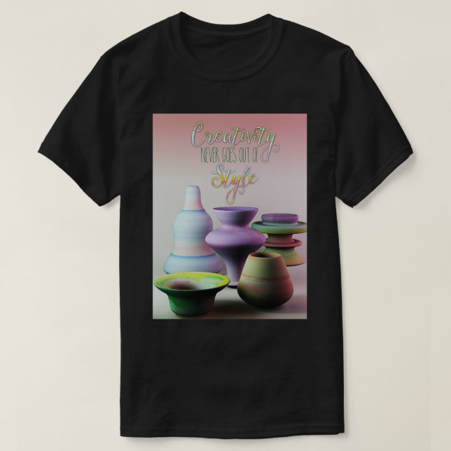 Camiseta La creatividad nunca sale de la acuarela de estilo (Diseño del anverso)