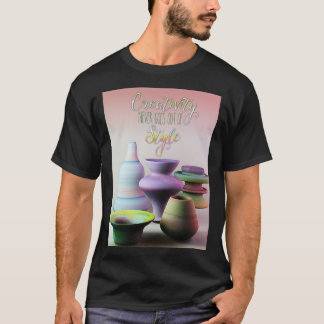 Camiseta La creatividad nunca sale de la acuarela de estilo