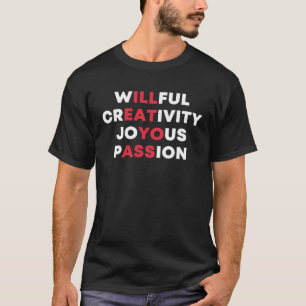 Camiseta La creatividad voluntariosa y la pasión de los jóv
