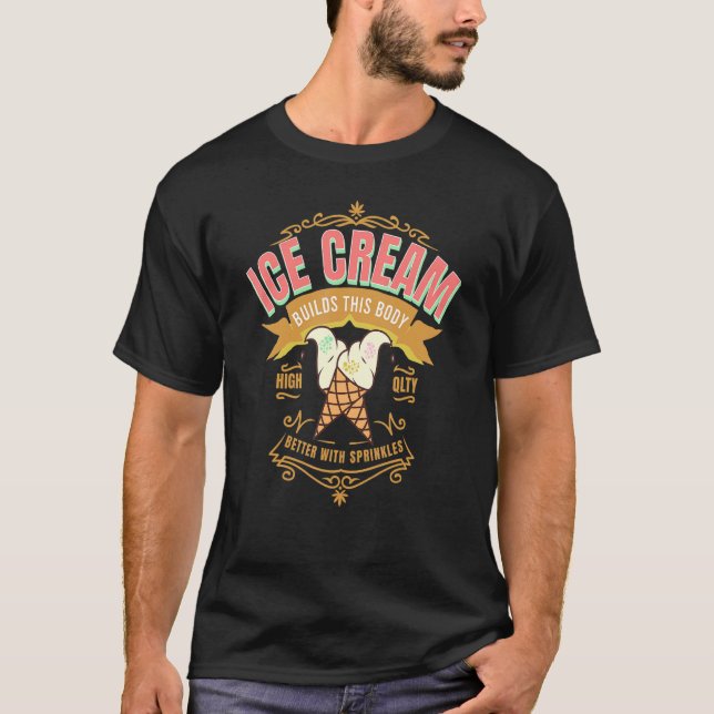 Camiseta La Crema De Hielo Construye Este Cuerpo Mejor Con  (Anverso)