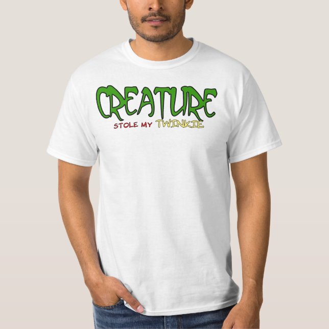 Camiseta ¡La criatura robó mi Twinkie! (Anverso)