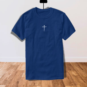 Camiseta La Cruz Cristiana de Tres Clavos Blancos