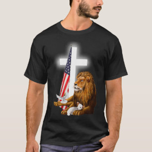 Camiseta La cruz de cordero de paloma león Jesús Enamorado 