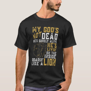 Camiseta La cruz de Cristo cristiana de mi Dios no está mue