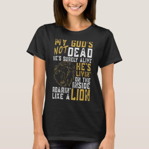 Camiseta La cruz de Cristo cristiana de mi Dios no está mue