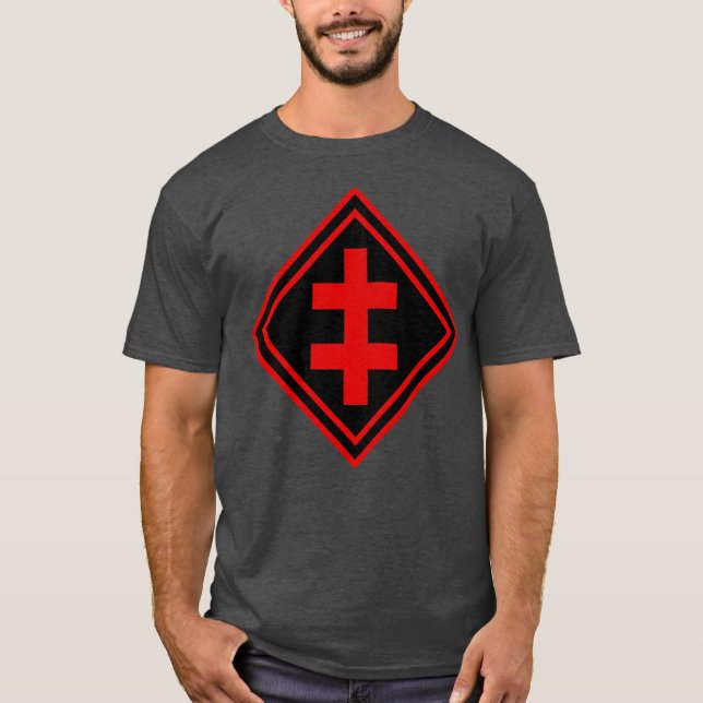 Camiseta La Cruz de Lorena - v2 (rojo) (Anverso)
