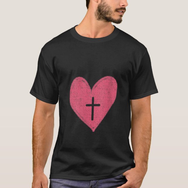 Camiseta La Cruz Roja de Corazón Rojo Mujeres Regalo de Amo (Anverso)
